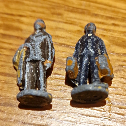 Painted metal people - metal, figures